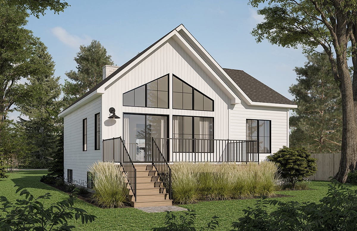 Country Farmhouse Rear Elevation of Plan 81853