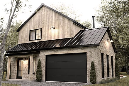 Contemporary Cottage Craftsman European Farmhouse Elevation of Plan 81856