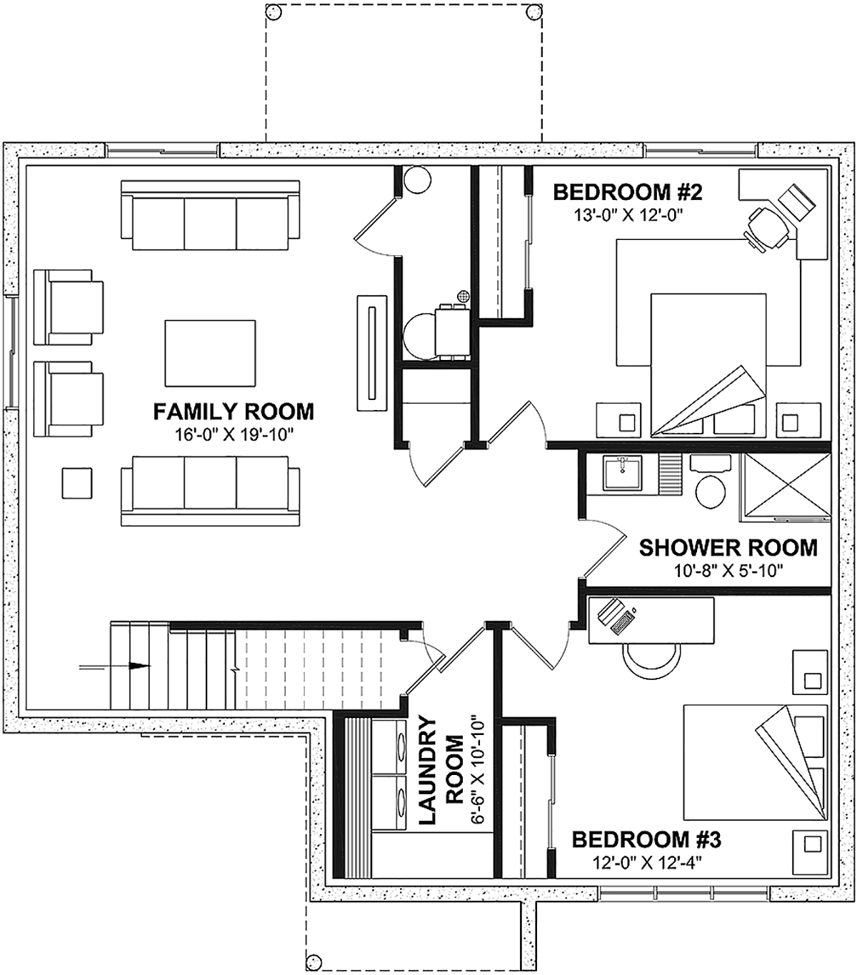 House Plan 81857 Lower Level