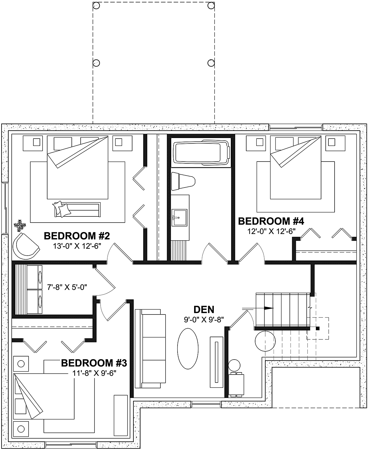 House Plan 81858 Lower Level