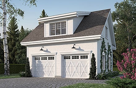 Cabin Cape Cod Cottage Farmhouse French Country Elevation of Plan 81859