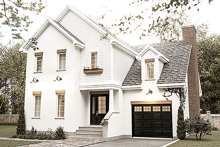 Country French Country New American Style Traditional Elevation of Plan 81897