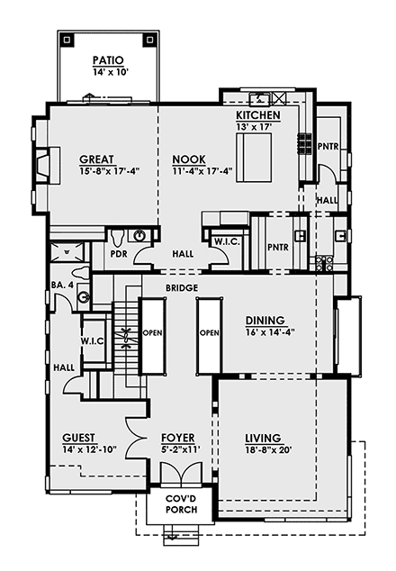 House Plan 81900 First Level Plan