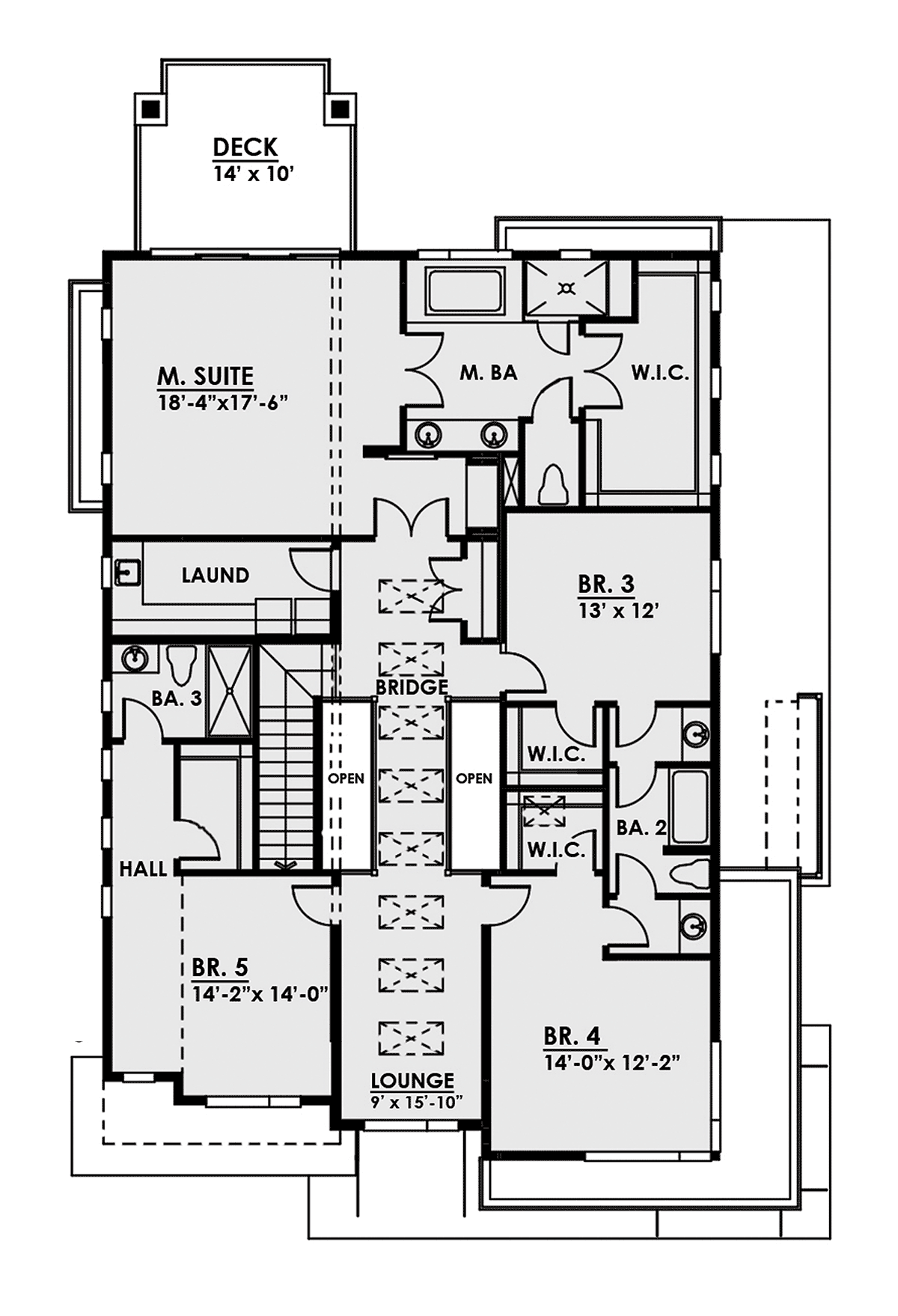 Contemporary Modern Level Two of Plan 81900