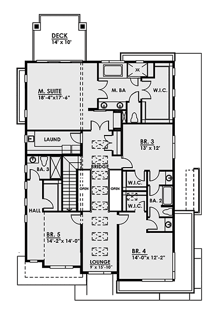 House Plan 81900 Second Level Plan