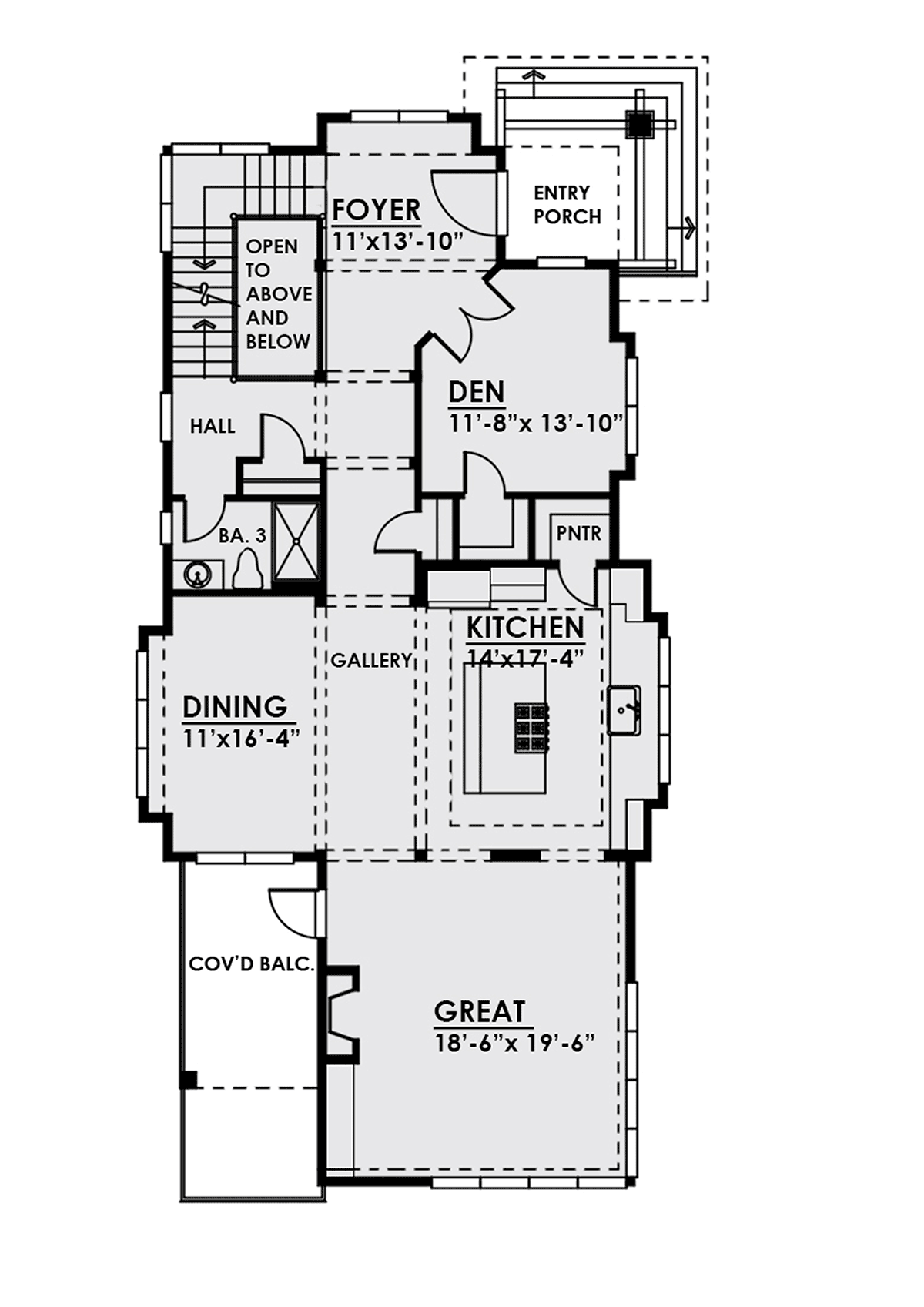 Contemporary Modern Level One of Plan 81901