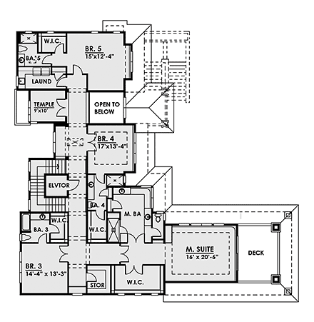House Plan 81902 Second Level Plan