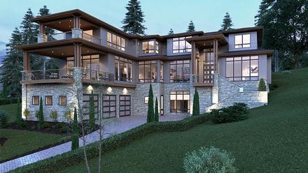 Contemporary Modern Elevation of Plan 81902