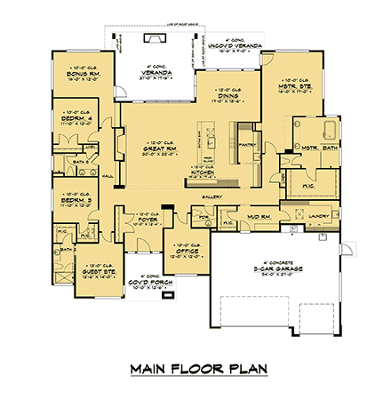 House Plan 81906 First Level Plan
