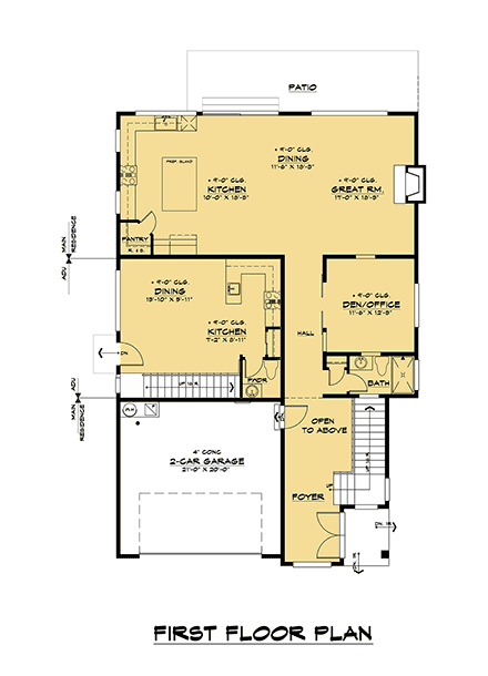 House Plan 81908 First Level Plan