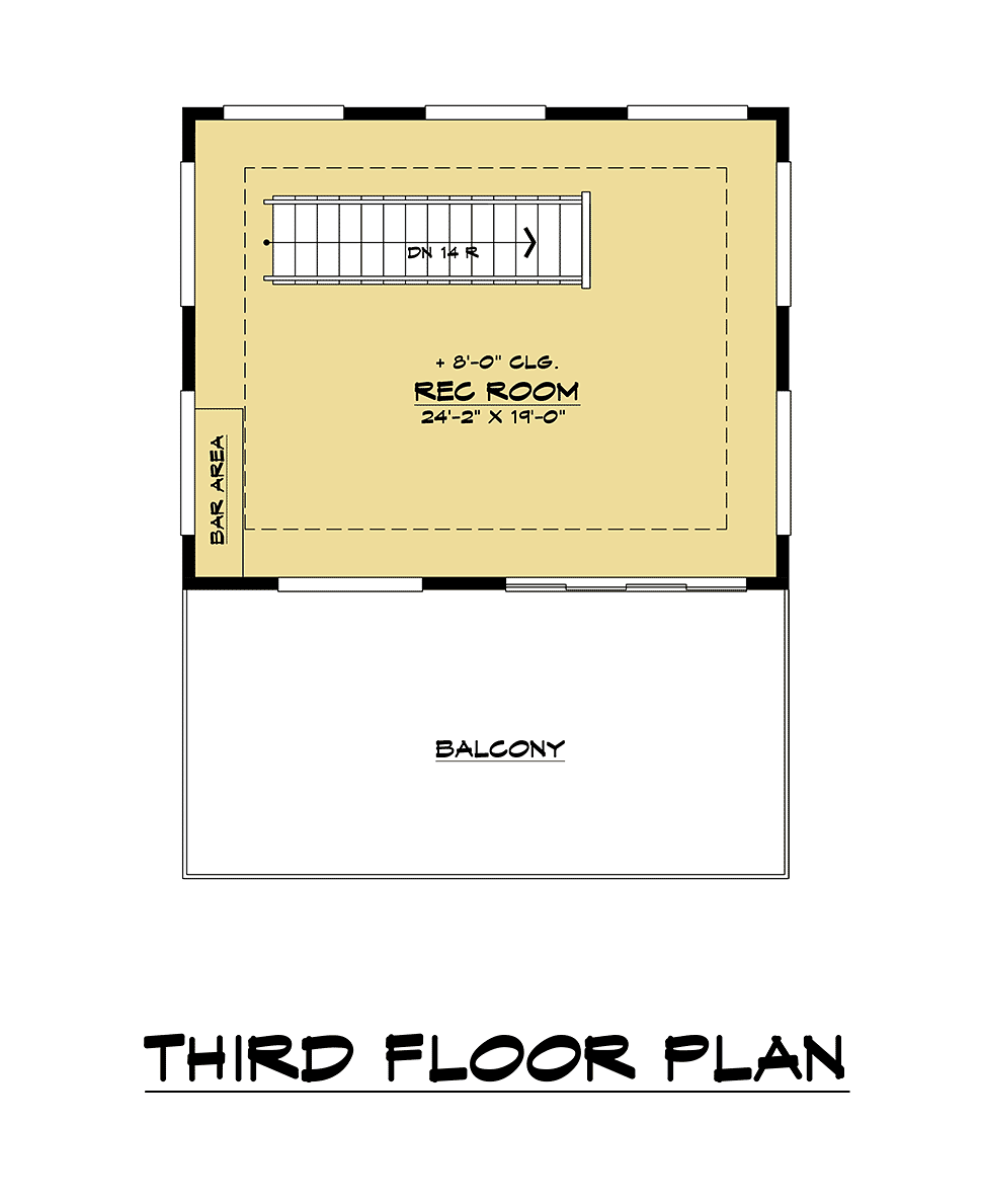 Contemporary Modern Level Three of Plan 81908