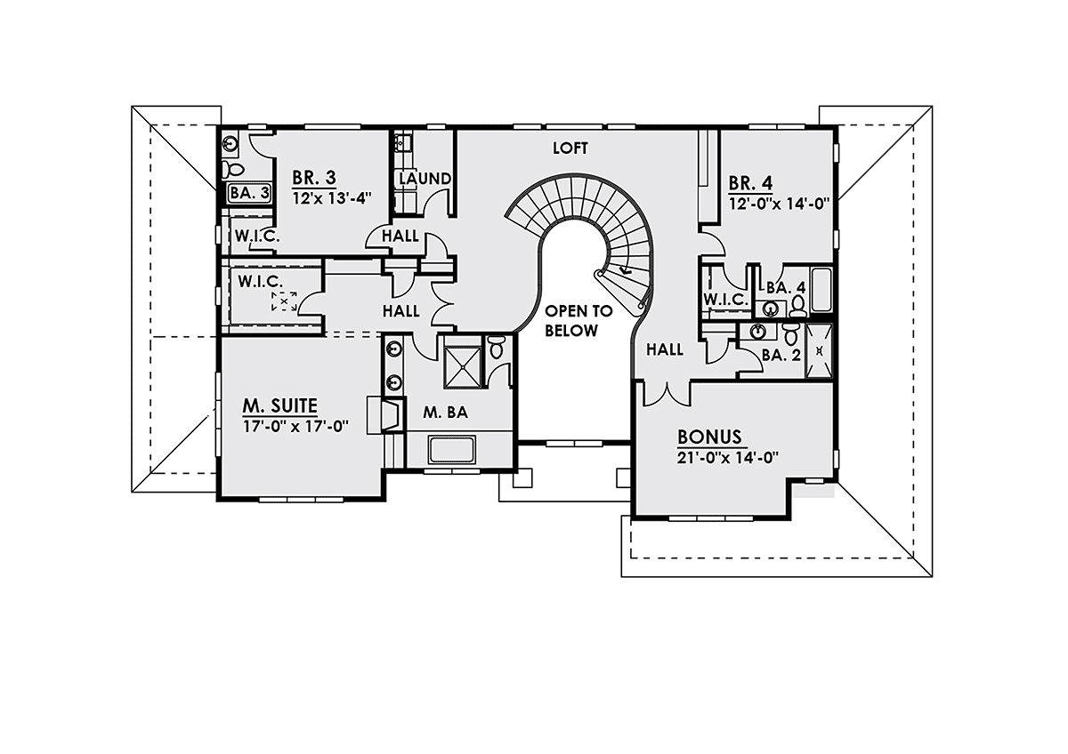 Contemporary Modern Prairie Style Level Two of Plan 81909