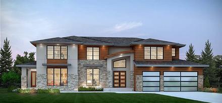 Contemporary Modern Prairie Style Elevation of Plan 81909