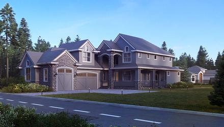 Craftsman Traditional Elevation of Plan 81910