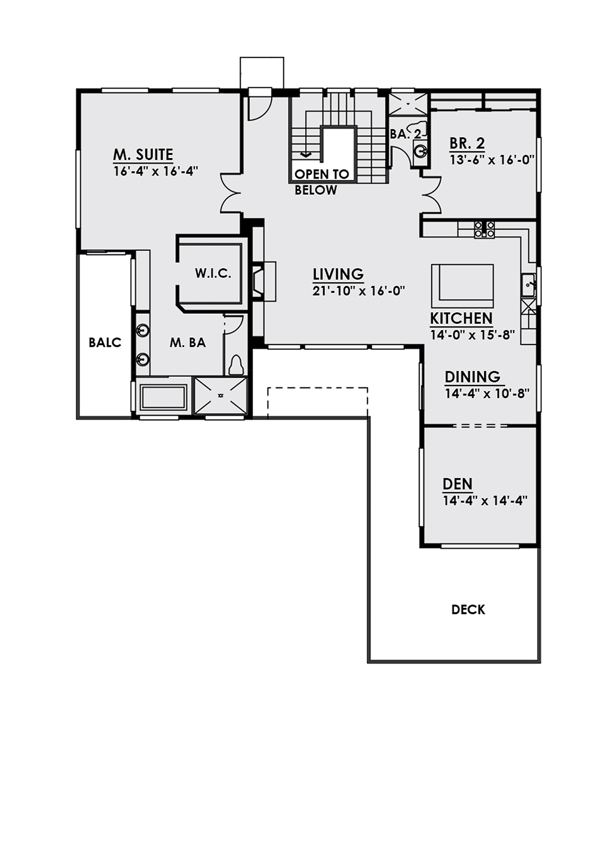 Contemporary Modern Level One of Plan 81911