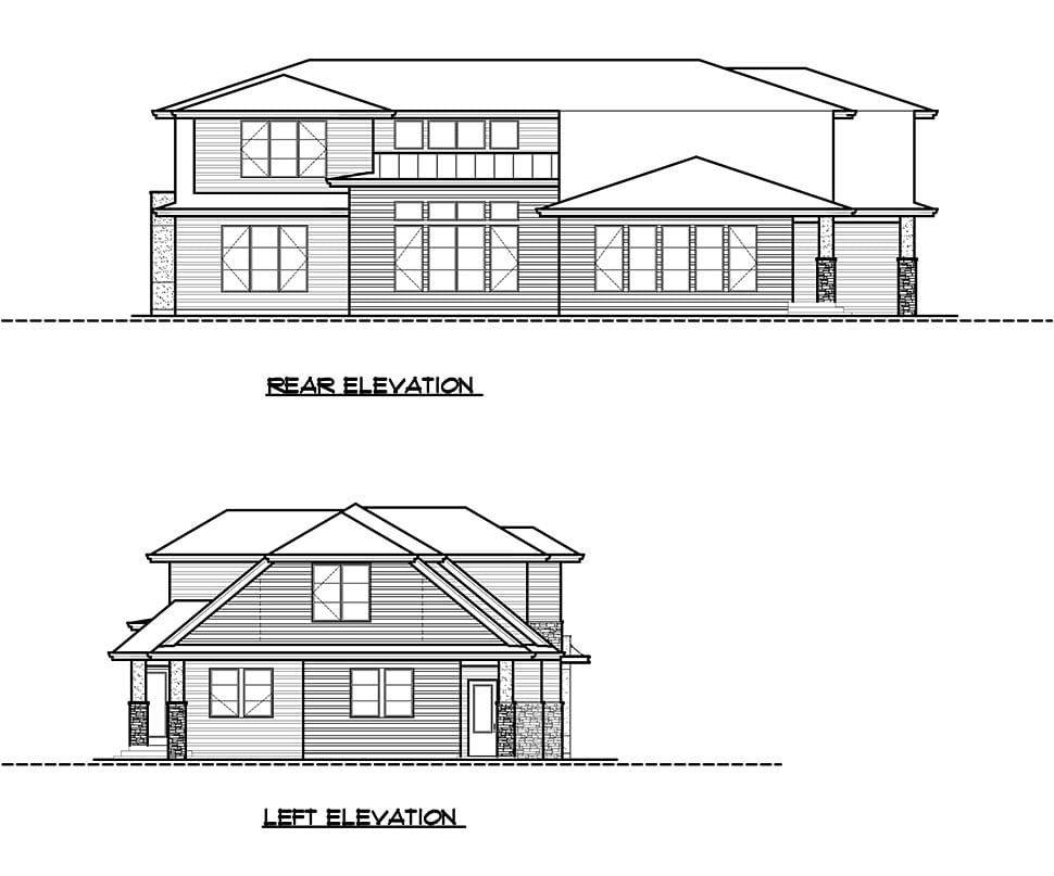 Contemporary, Modern Plan with 3809 Sq. Ft., 4 Bedrooms, 4 Bathrooms, 2 Car Garage Picture 5