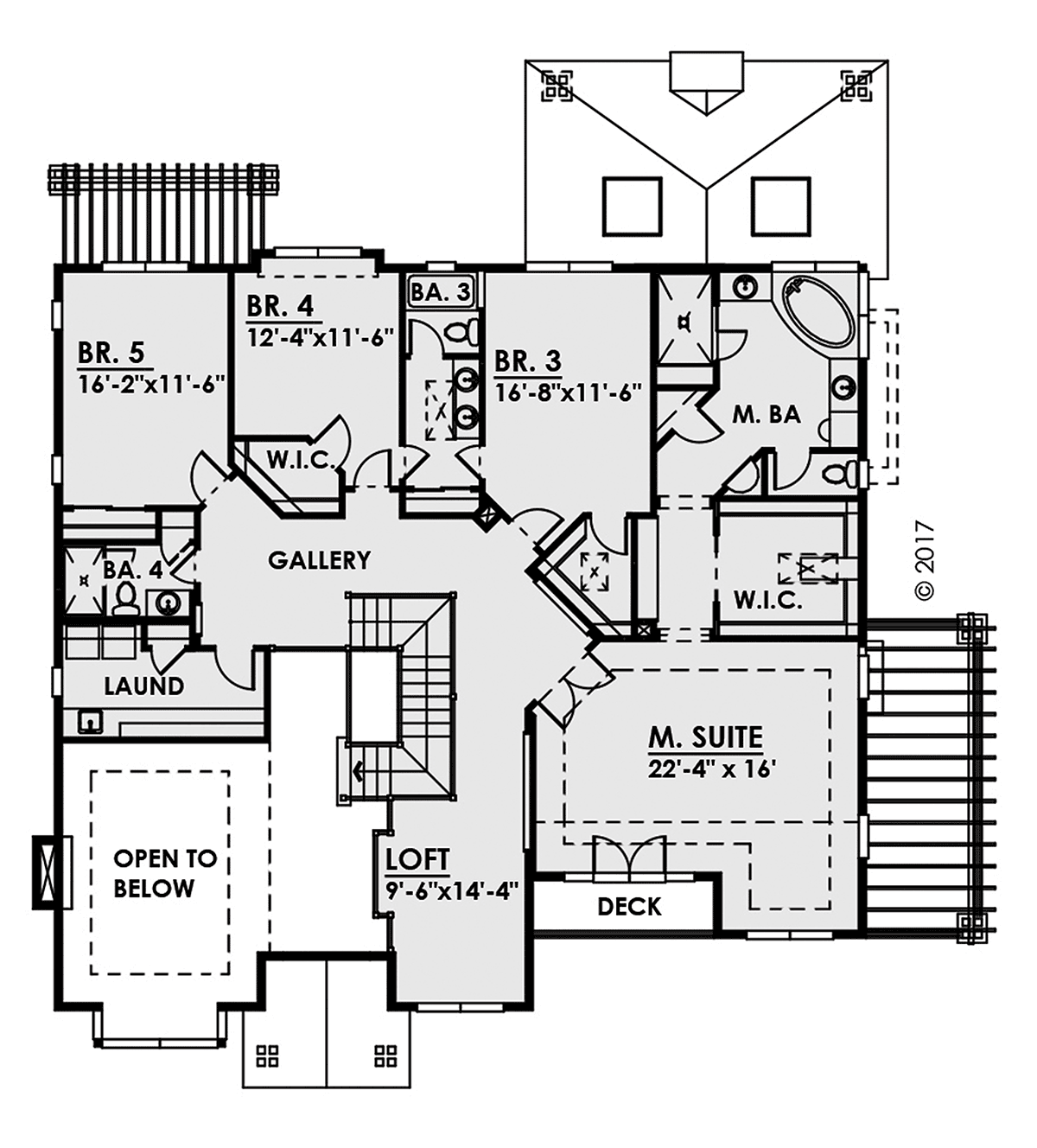 Contemporary Craftsman Log Level Two of Plan 81918