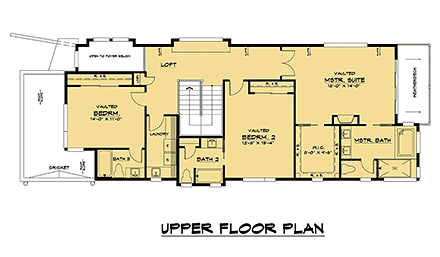 House Plan 81919 Second Level Plan