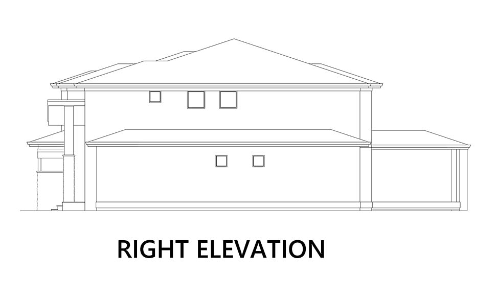 Modern Plan with 5472 Sq. Ft., 5 Bedrooms, 4 Bathrooms, 4 Car Garage Picture 4