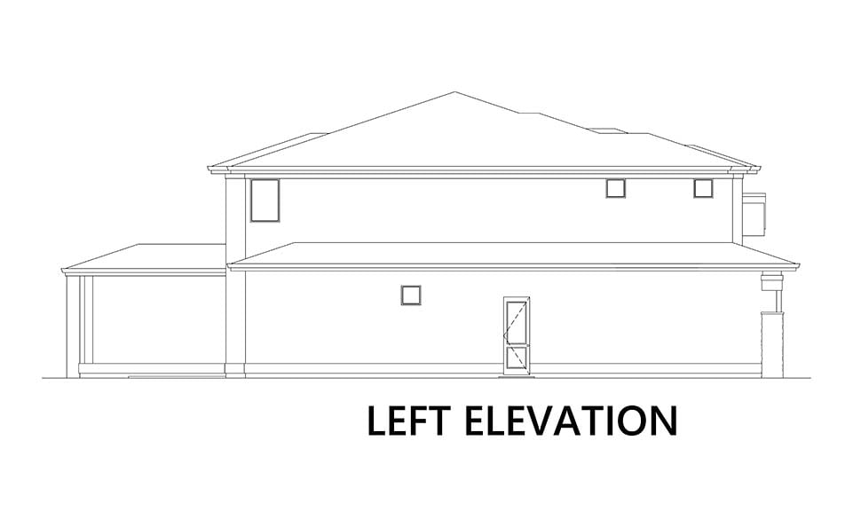 Modern Plan with 5472 Sq. Ft., 5 Bedrooms, 4 Bathrooms, 4 Car Garage Picture 5