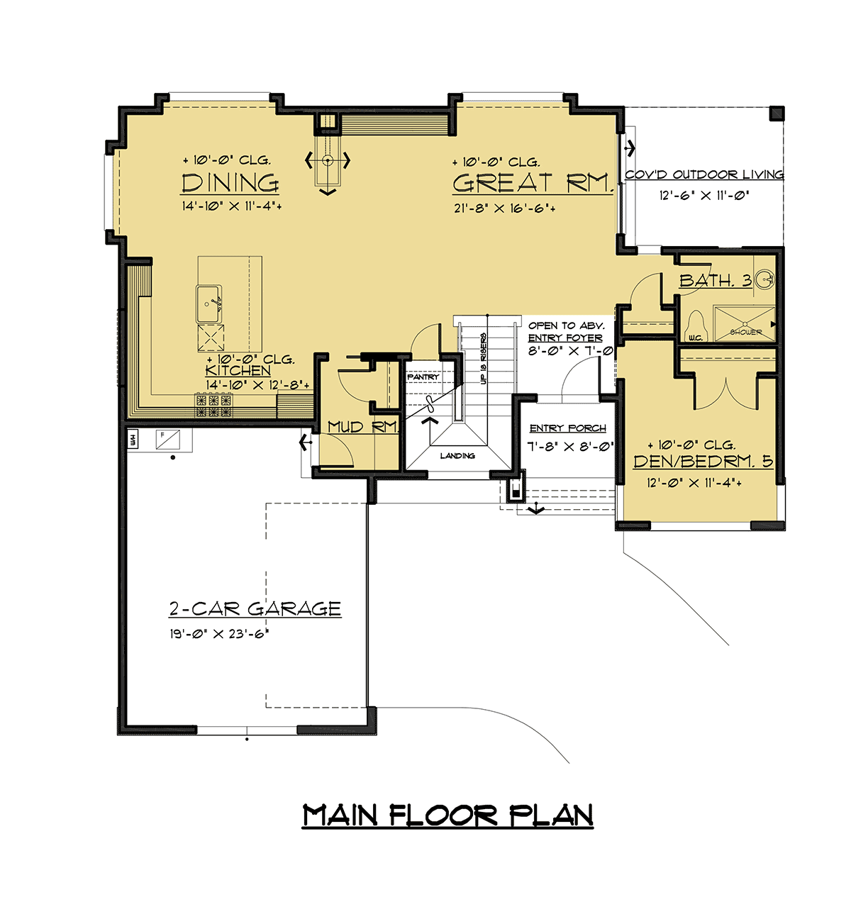 Contemporary Modern Level One of Plan 81930