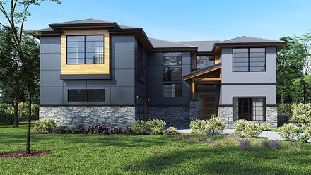 Contemporary Modern Elevation of Plan 81930