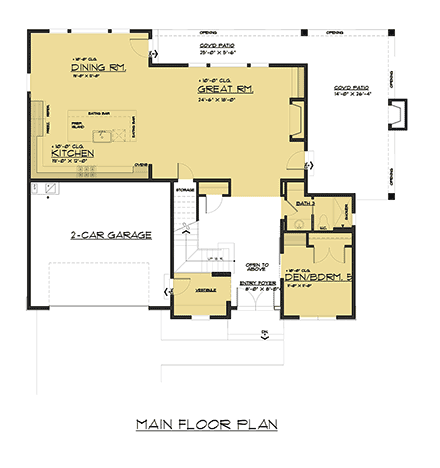 House Plan 81935 First Level Plan