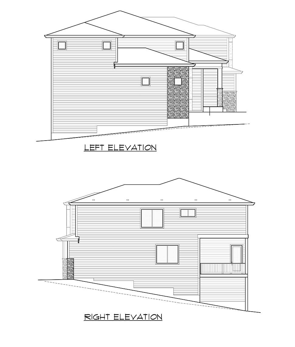 Contemporary, Modern Plan with 3370 Sq. Ft., 4 Bedrooms, 5 Bathrooms, 3 Car Garage Picture 5
