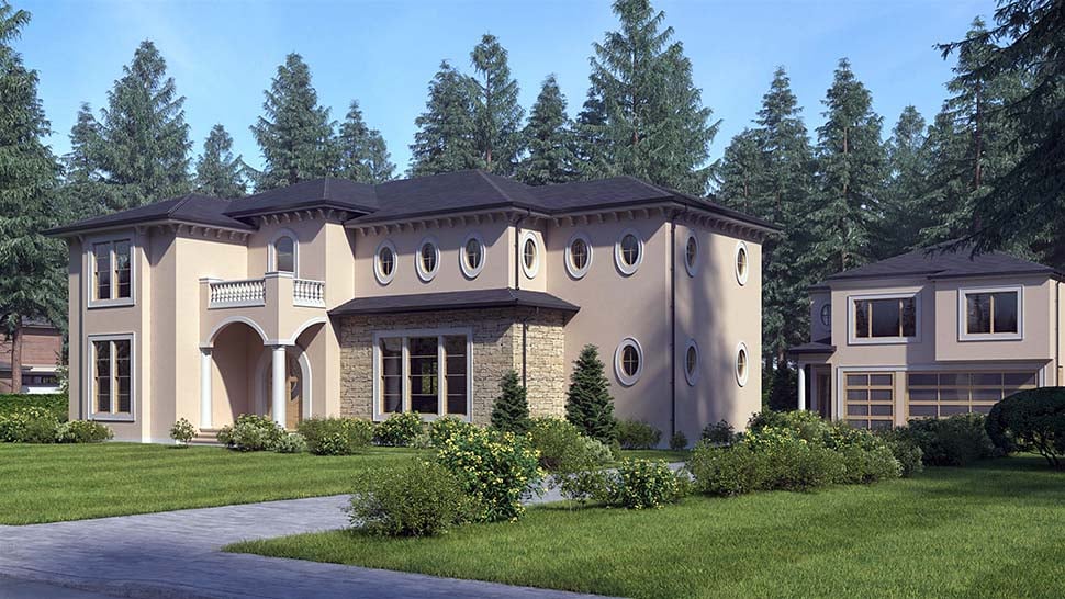 Mediterranean Plan with 4206 Sq. Ft., 4 Bedrooms, 5 Bathrooms Picture 3