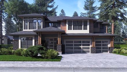 Contemporary Modern Elevation of Plan 81942