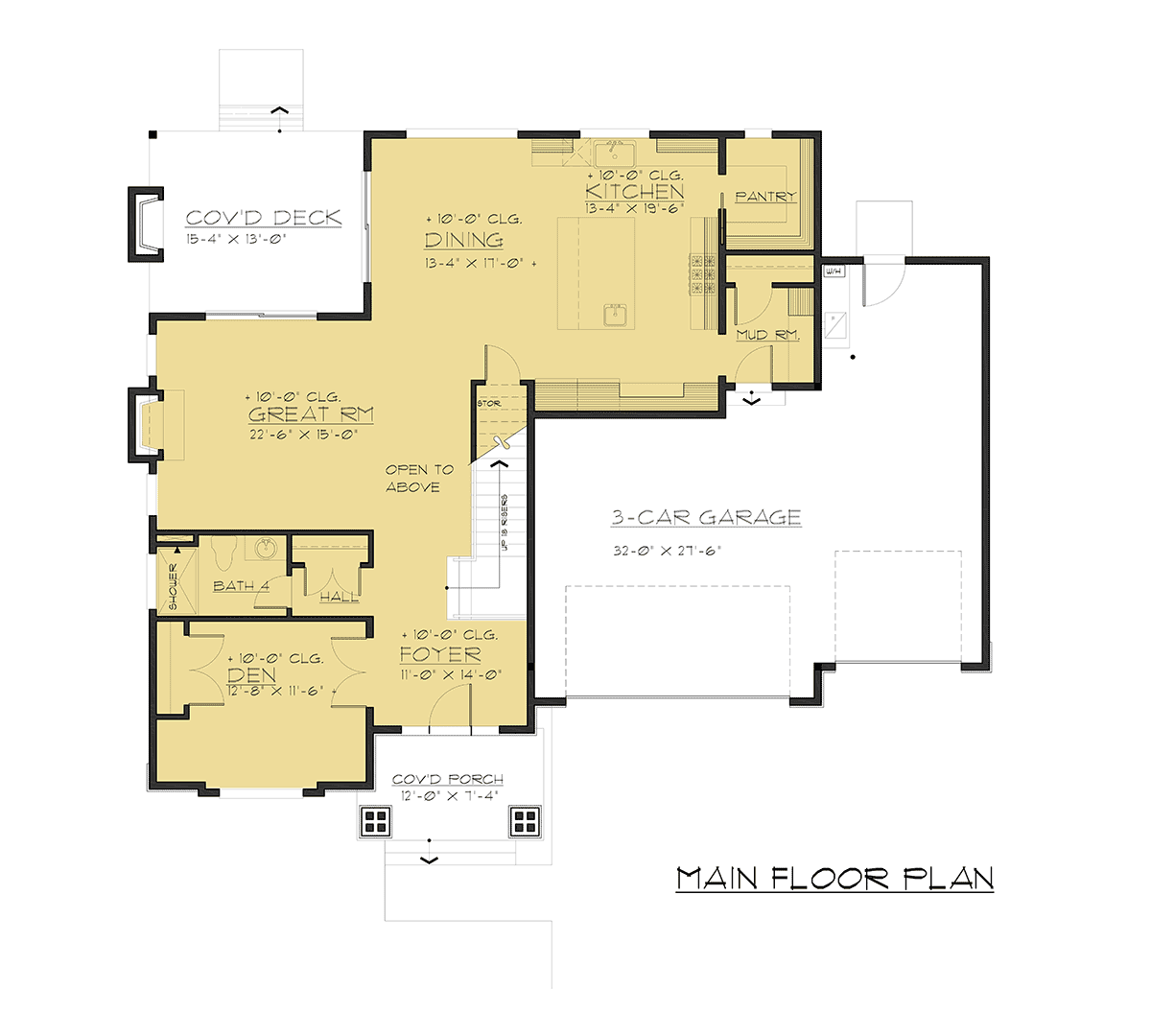 Contemporary Craftsman Modern Level One of Plan 81944