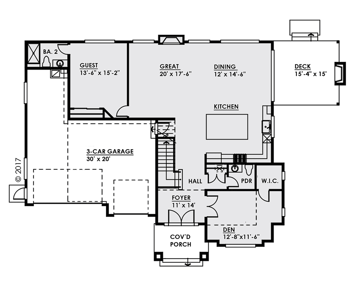 Contemporary Modern Level One of Plan 81945