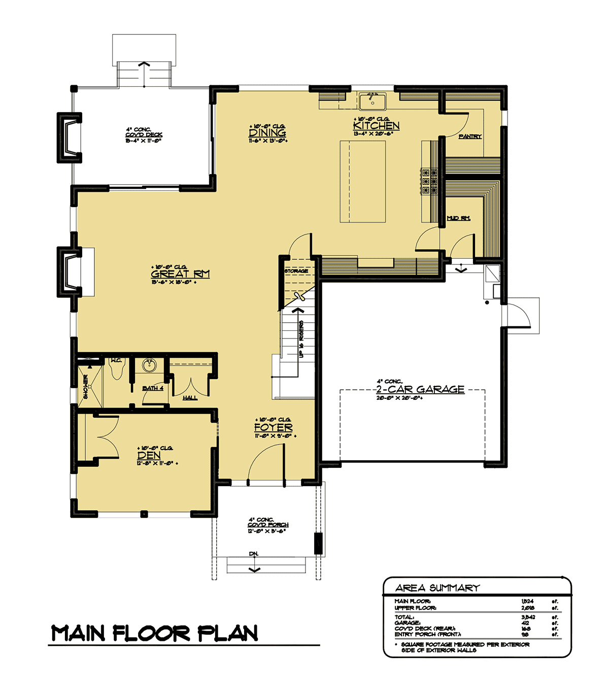 Contemporary Modern Level One of Plan 81946