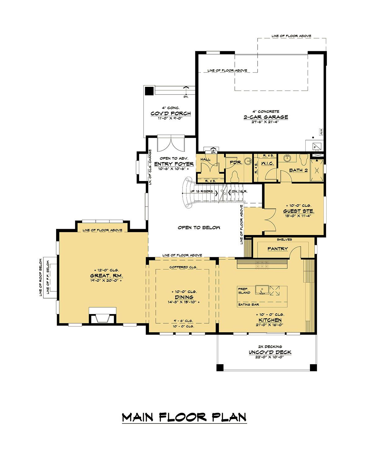 Contemporary Modern Level One of Plan 81947