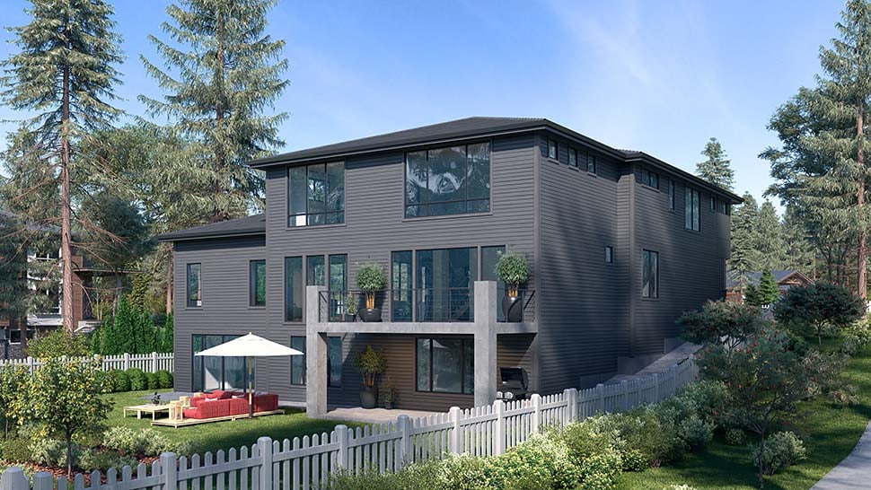 Contemporary, Modern Plan with 5200 Sq. Ft., 6 Bedrooms, 5 Bathrooms, 2 Car Garage Picture 3