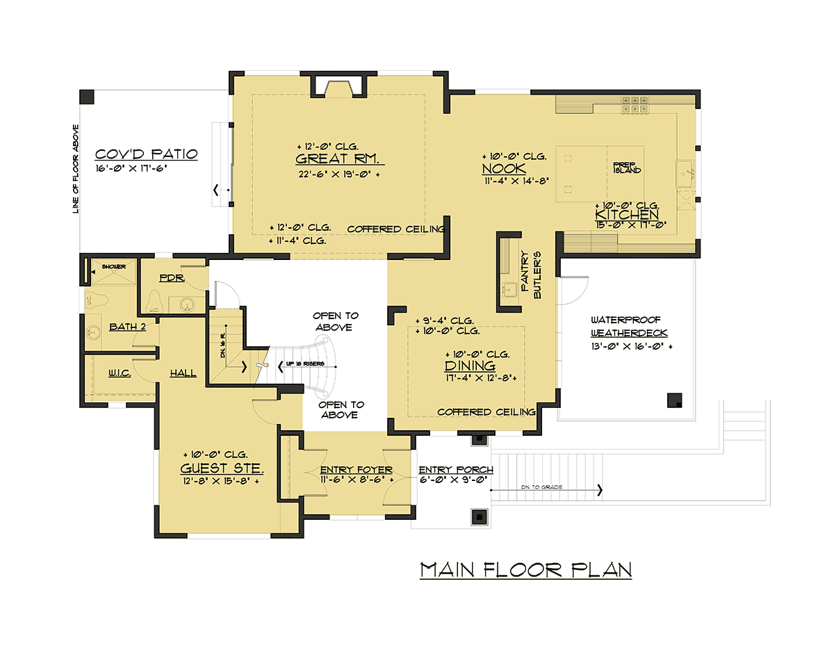 Contemporary Modern Level One of Plan 81950