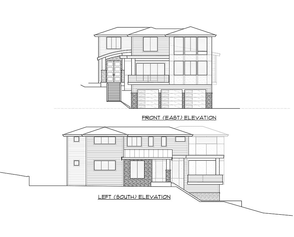 Contemporary, Modern Plan with 3980 Sq. Ft., 4 Bedrooms, 4 Bathrooms, 3 Car Garage Picture 4