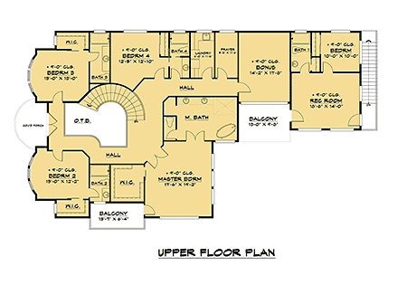 House Plan 81952 Second Level Plan