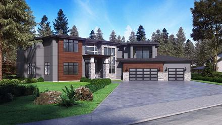 Contemporary Modern Elevation of Plan 81955