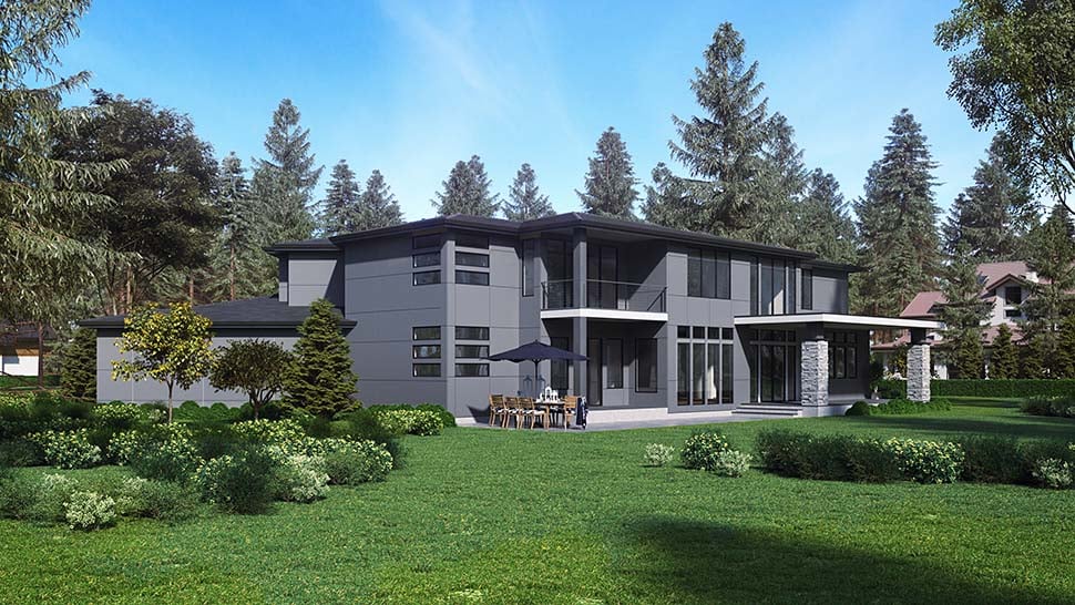 Contemporary, Modern Plan with 5195 Sq. Ft., 4 Bedrooms, 5 Bathrooms, 3 Car Garage Picture 5