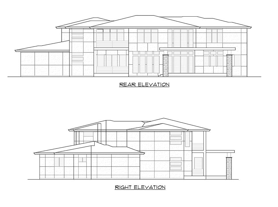 Contemporary, Modern Plan with 5195 Sq. Ft., 4 Bedrooms, 5 Bathrooms, 3 Car Garage Picture 8