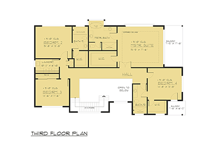 House Plan 81957 Third Level Plan