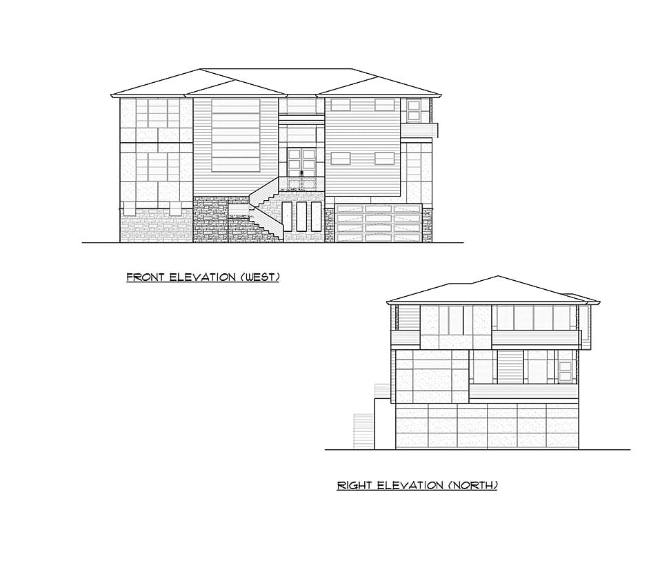 Contemporary, Modern Plan with 5010 Sq. Ft., 4 Bedrooms, 6 Bathrooms, 4 Car Garage Picture 4