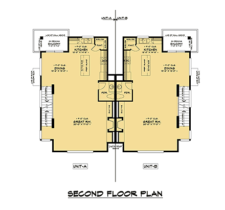 Multi-Family Plan 81963 Second Level Plan