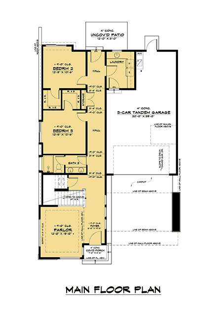 House Plan 81964 First Level Plan