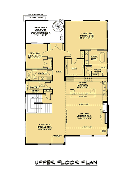 House Plan 81964 Second Level Plan