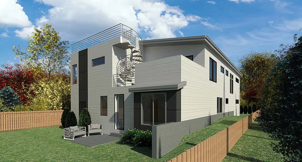 Contemporary, Modern Plan with 3240 Sq. Ft., 4 Bedrooms, 3 Bathrooms, 3 Car Garage Picture 3