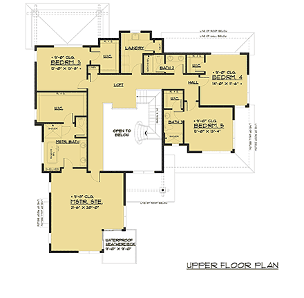 House Plan 81979 Second Level Plan