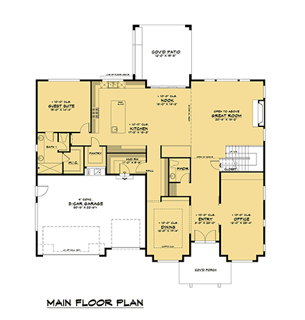 House Plan 81987 First Level Plan