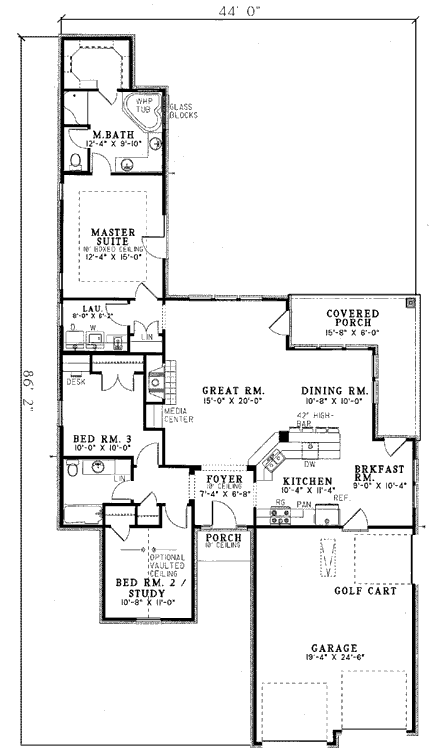 House Plan 82000 First Level Plan